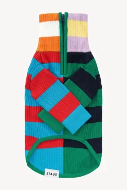 STAUD PET HAMPTON SWEATER | CABANA STRIPE MULTI> Pet Clothing