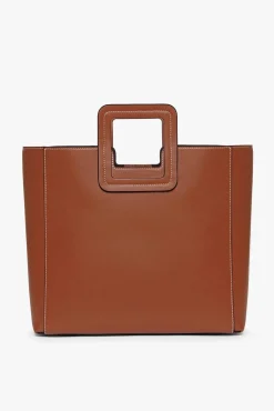 STAUD SHIRLEY LEATHER BAG | SADDLE><noscript><img width=