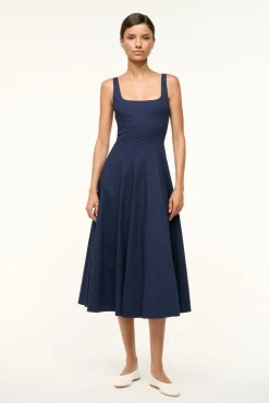 STAUD | WELLS DRESS> Midi Dresses|Dresses