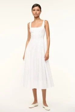 STAUD | WELLS DRESS> Midi Dresses|Dresses