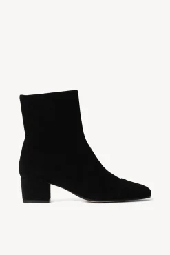 STAUD AIMEE SHORT BOOT BLACK SUEDE> Boots