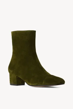 STAUD AIMEE SHORT BOOT OLIVE SUEDE><noscript><img width=