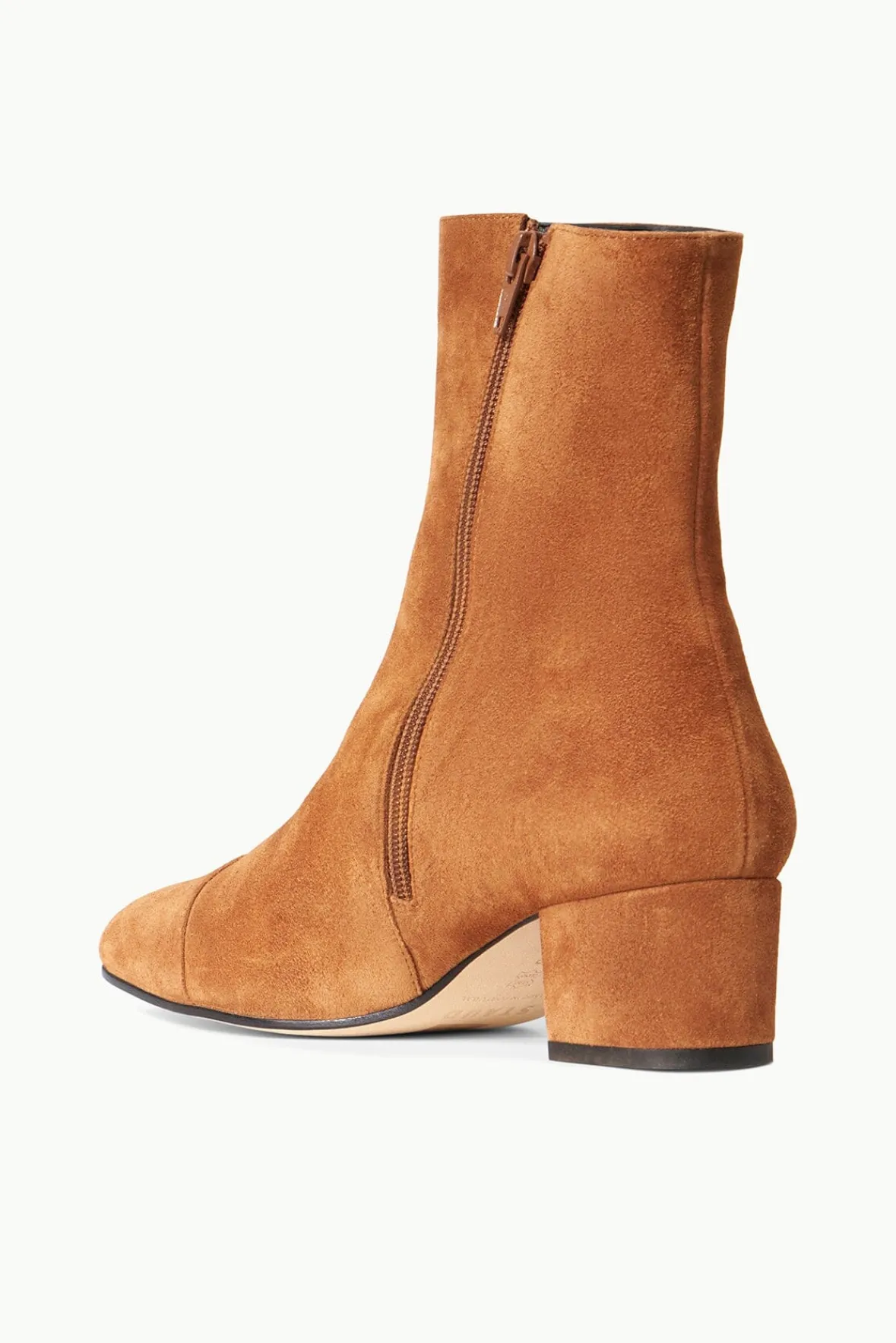 STAUD AIMEE SHORT BOOT TAN SUEDE> Boots