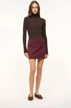 STAUD ALBA FAUX FUR TRIM BALLET> Mules & Flats