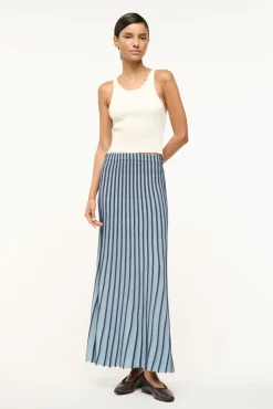 STAUD ALEIDA SKIRT NAVY CLEAR BLUE> Skirts