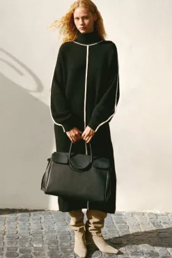 STAUD APRES DRESS BLACK IVORY><noscript><img width=