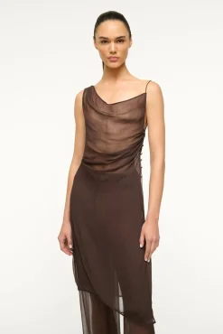 STAUD ASTAIRE TOP DARK CHOCOLATE><noscript><img width=