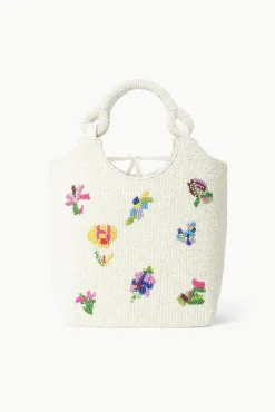 STAUD BEADED COTE BAG FIRST BLOOM DAY> Bucket