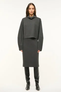 STAUD BINOCHE TOP HEATHER GREY> Tops