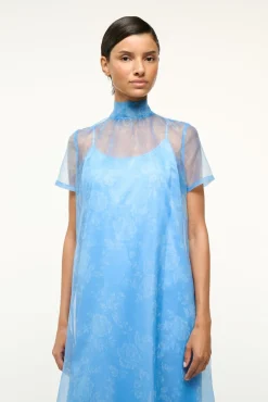 STAUD CALLUNA DRESS BLUE ROSE> Maxi Dresses|Dresses