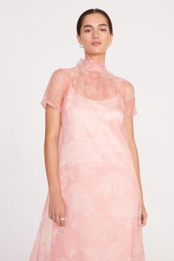 STAUD CALLUNA DRESS CHERRY BLOSSOM IVORY TOILE> The Evening Edit