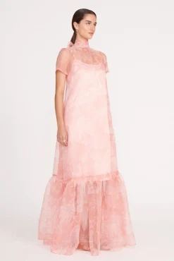 STAUD CALLUNA DRESS CHERRY BLOSSOM IVORY TOILE><noscript><img width=