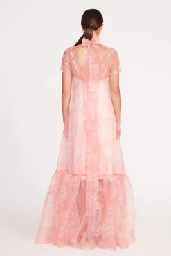 STAUD CALLUNA DRESS CHERRY BLOSSOM IVORY TOILE><noscript><img width=