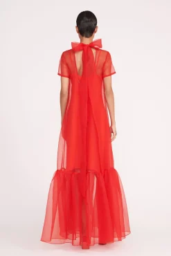 STAUD CALLUNA DRESS RED ROSE><noscript><img width=