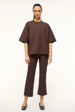 STAUD CAPSULE TOP DARK CHOCOLATE> Tops