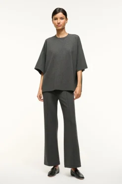 STAUD CAPSULE TOP HEATHER GREY> Tops
