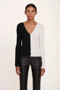 STAUD CARGO SWEATER | BLACK WHITE> Sweaters