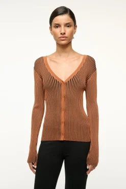 STAUD CARGO SWEATER BLACK TAN> Sweaters
