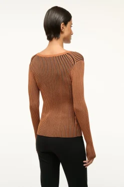 STAUD CARGO SWEATER BLACK TAN><noscript><img width=