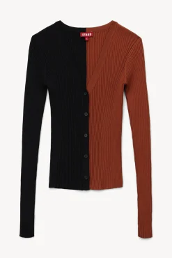 STAUD CARGO SWEATER TAN BLACK><noscript><img width=