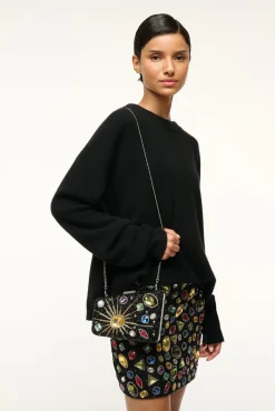 STAUD CARMELLA BEADED CLUTCH BLACK CELESTIAL><noscript><img width=