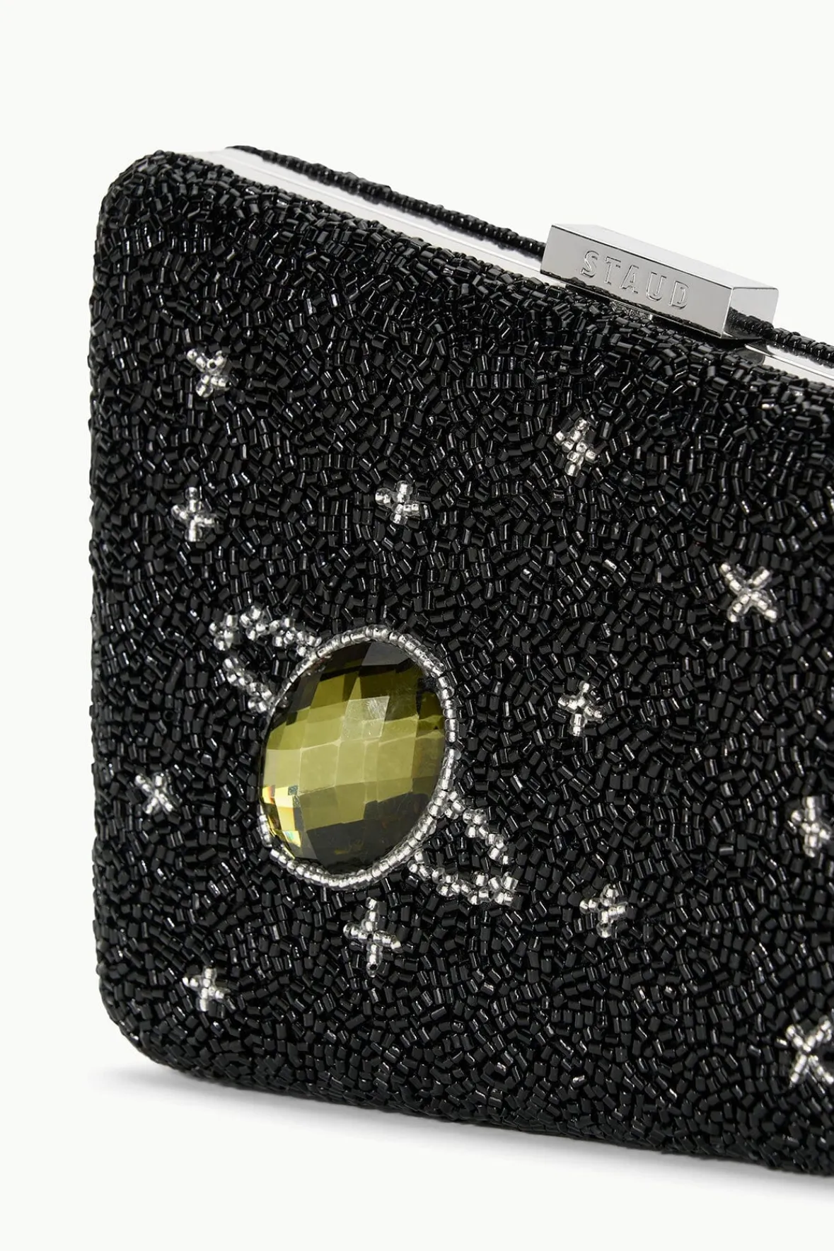 STAUD CARMELLA BEADED CLUTCH BLACK CELESTIAL> The Evening Edit|Beaded/novelty