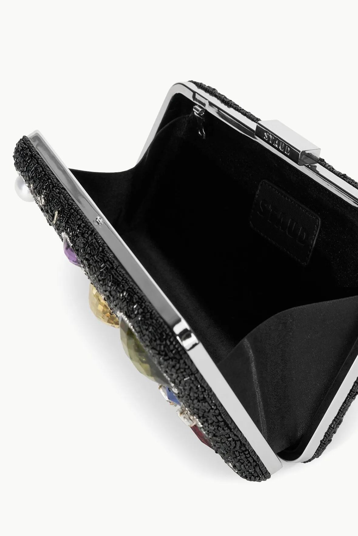 STAUD CARMELLA BEADED CLUTCH BLACK CELESTIAL> The Evening Edit|Beaded/novelty