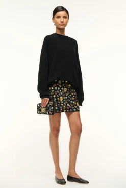 STAUD CARMELLA BEADED CLUTCH BLACK CELESTIAL><noscript><img width=