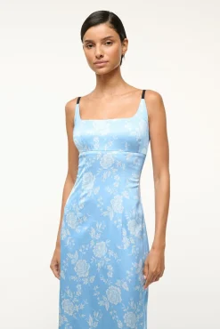 STAUD CAROL DRESS BLUE ROSE><noscript><img width=