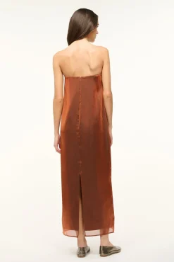 STAUD CASEY DRESS IRIDESCENT CACAO><noscript><img width=
