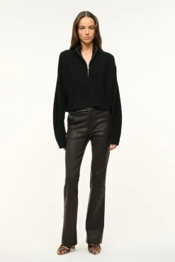 STAUD CASHMERE CROPPED HAMPTON SWEATER> Sweaters
