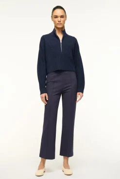 STAUD CASHMERE CROPPED HAMPTON SWEATER> Sweaters