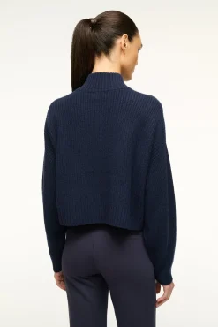 STAUD CASHMERE CROPPED HAMPTON SWEATER><noscript><img width=