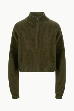 STAUD CASHMERE CROPPED HAMPTON SWEATER><noscript><img data-lazyloaded=