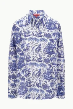 STAUD COLTON SHIRT BLUE TOILE><noscript><img width=