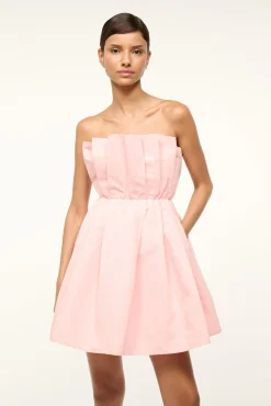 STAUD CORDELIA DRESS POWDER PINK><noscript><img width=