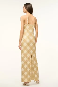STAUD CUBISM DRESS GOLDEN HOUR><noscript><img width=