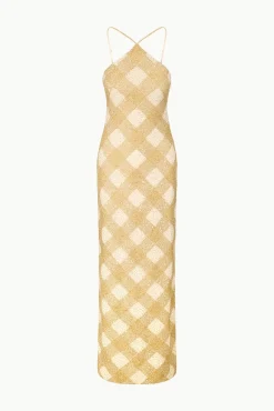 STAUD CUBISM DRESS GOLDEN HOUR><noscript><img width=