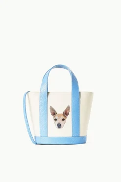 STAUD CUSTOM ALLORA MINI TOTE CREAM BLUE> Totes|Custom Handbags