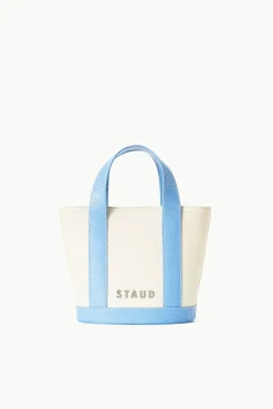 STAUD CUSTOM ALLORA MINI TOTE CREAM BLUE><noscript><img width=