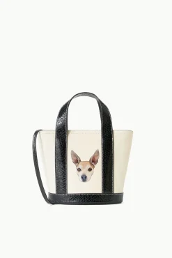 STAUD CUSTOM ALLORA MINI TOTE CREAM BLACK> Totes|Custom Handbags