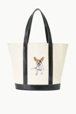 STAUD CUSTOM ALLORA TOTE CREAM BLACK> Totes|Custom Handbags