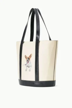 STAUD CUSTOM ALLORA TOTE CREAM BLACK> Totes|Custom Handbags