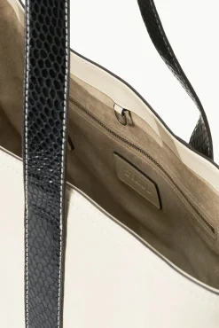 STAUD CUSTOM ALLORA TOTE CREAM BLACK><noscript><img width=