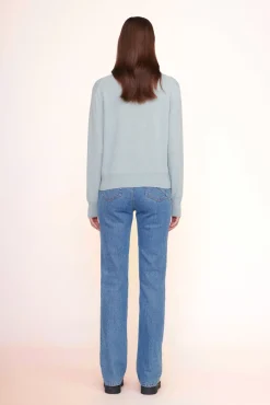 STAUD CUSTOM CASHMERE CREWNECK SWEATER | LIGHT BLUE><noscript><img width=