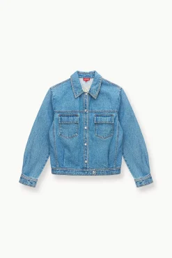 STAUD CUSTOM CLASSIC OVERSIZED RYAN JACKET | MEDIUM WASH><noscript><img width=
