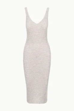STAUD DANA CASHMERE DRESS HEATHER GREY><noscript><img width=