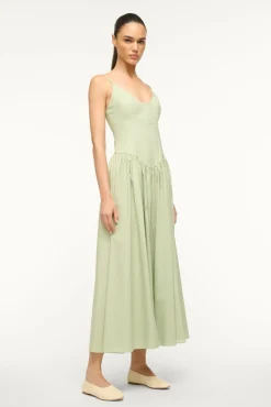 STAUD DENA DRESS PALE JADE> Maxi Dresses|Dresses