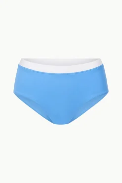 STAUD DEVON HIGH RISE BIKINI BOTTOM AZURE WHITE><noscript><img width=