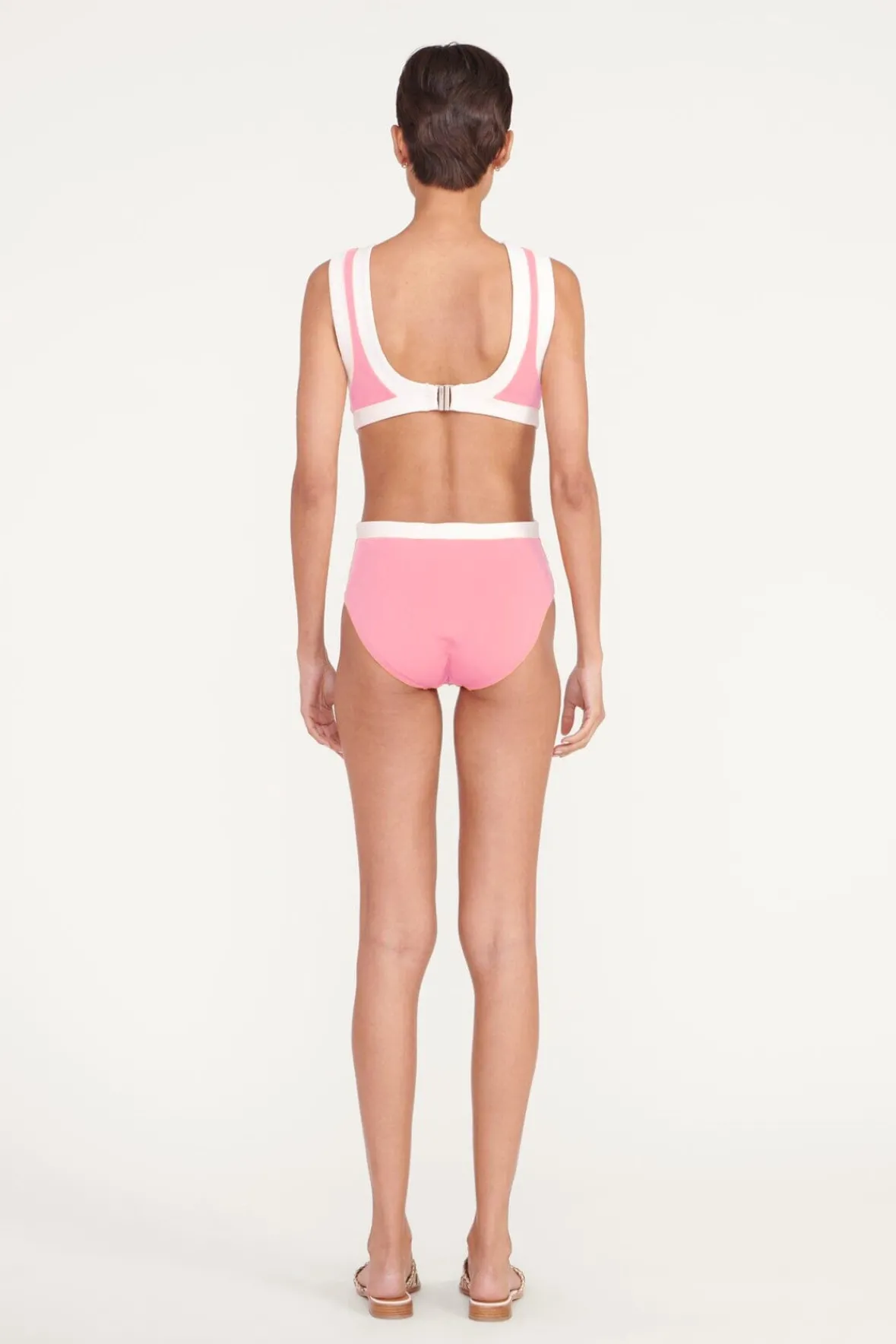 STAUD DOLCE ONE PIECE CORAL PINK WHITE> Swim|One Pieces